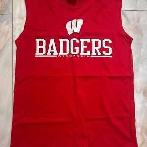 Wisconsin Badgers Red Sleeveless Tank Top